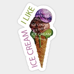 I LIKE ICE CREAM Sticker